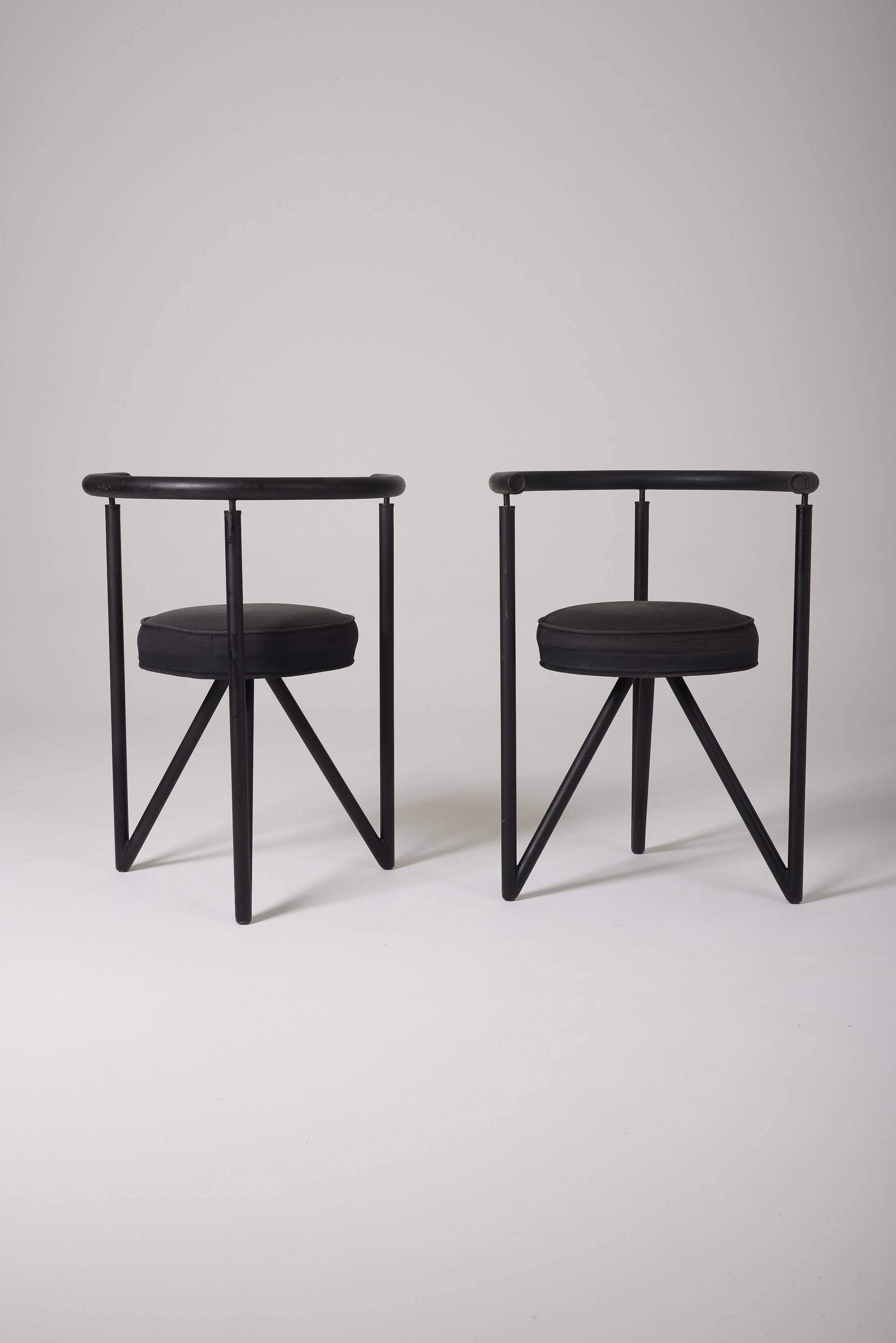Miss dorn Philippe Starck black chair, 1980s
