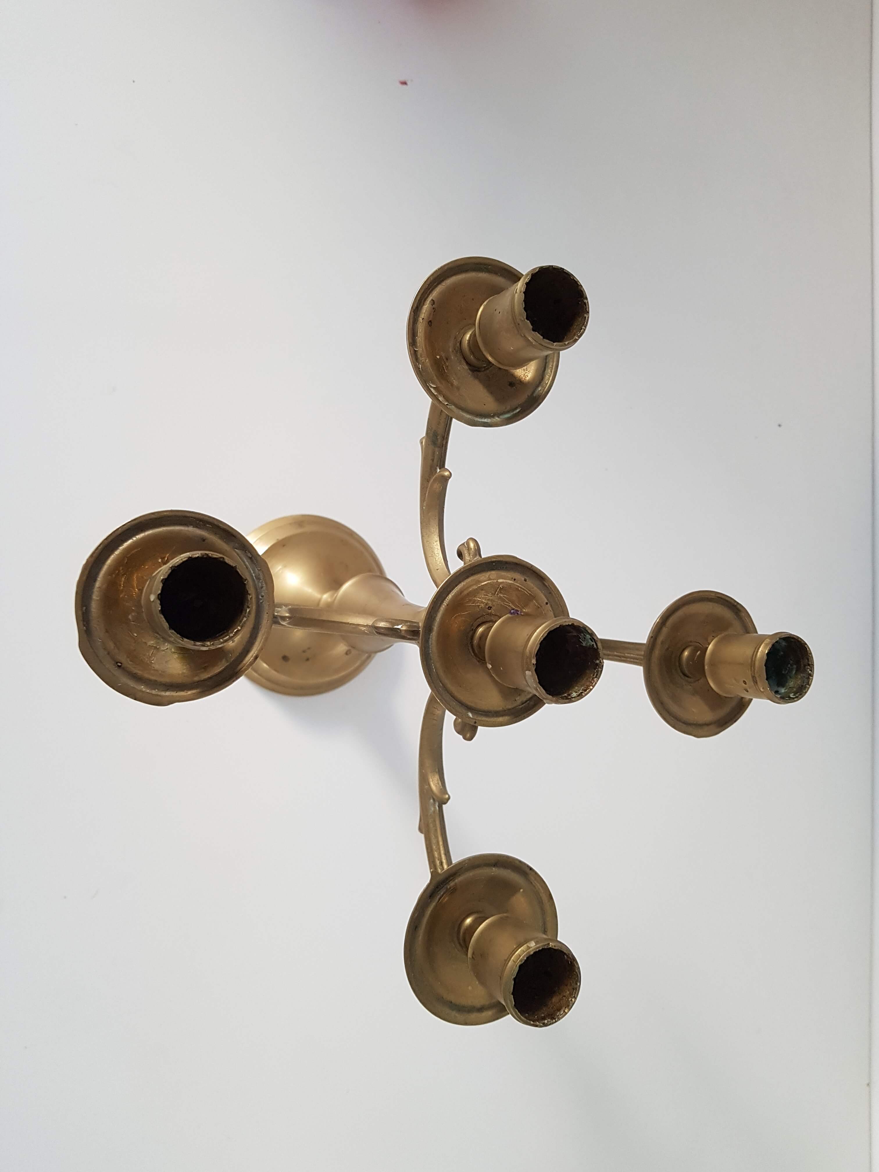 Antique brass candlestick 4 branches