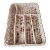 Wicker cutlery tray - 5 compartments