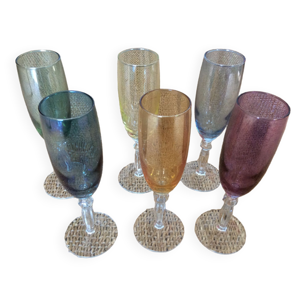6 flûtes à champagne