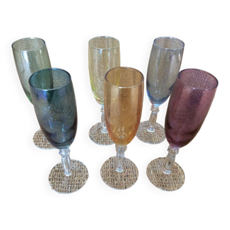 6 champagne flutes