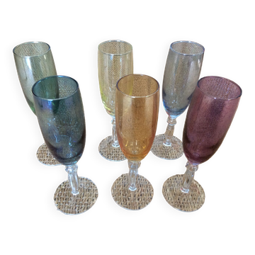 6 champagne flutes