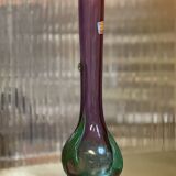 Soliflore cristallerie de La Rochère, violet rose et vert