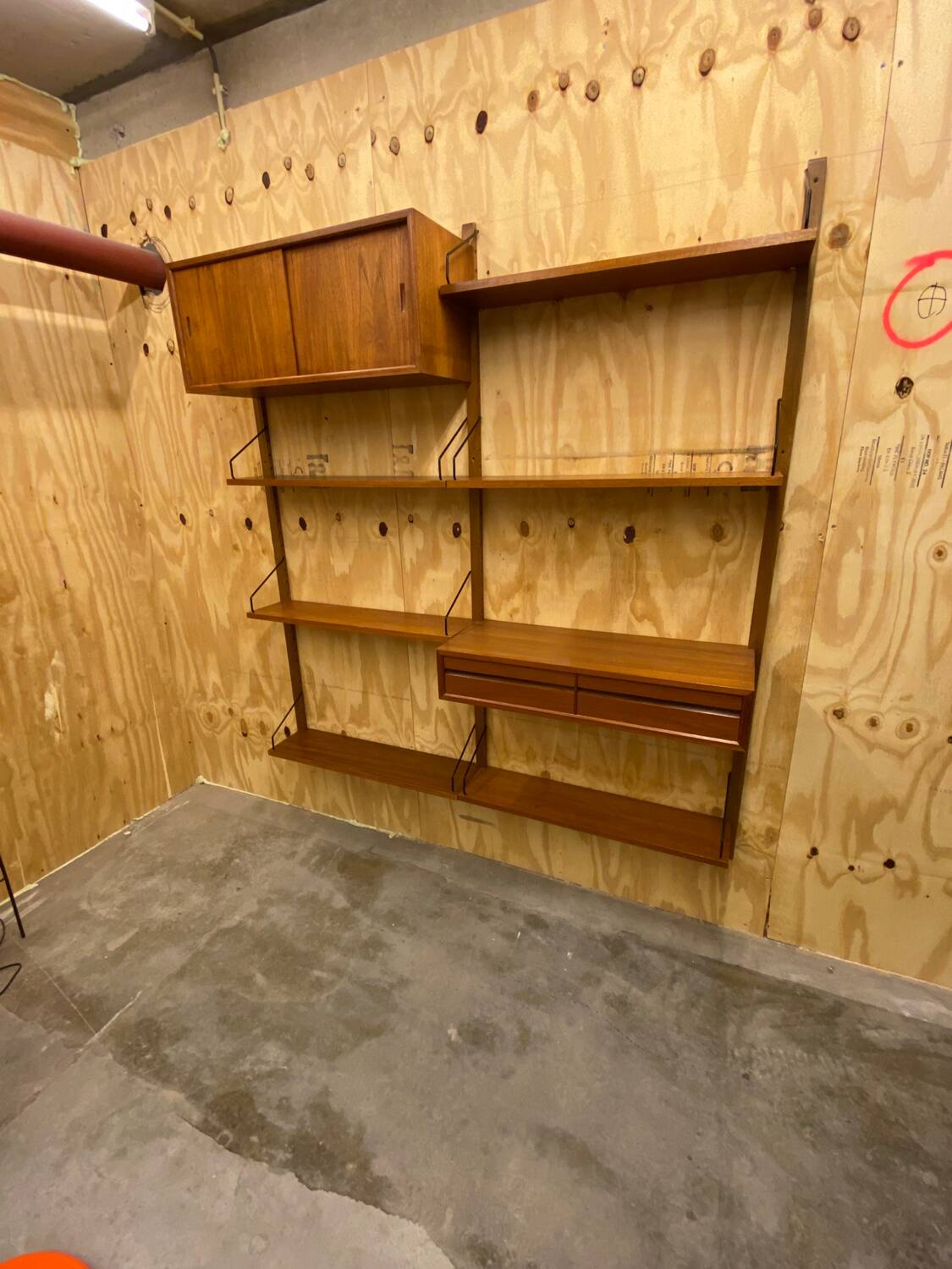 Vintage Scandinavian Teak Wall Unit by Poul Cadovius for Royal System, 1960s