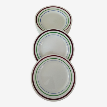 12 assiettes plates Gien "Bilbao"