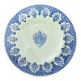 Large round dish Coat of arms Gien