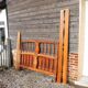 Antique Double Bed Frame in Solid Cherry Wood NF