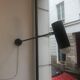 Vintage black metal wall lamp 1950s