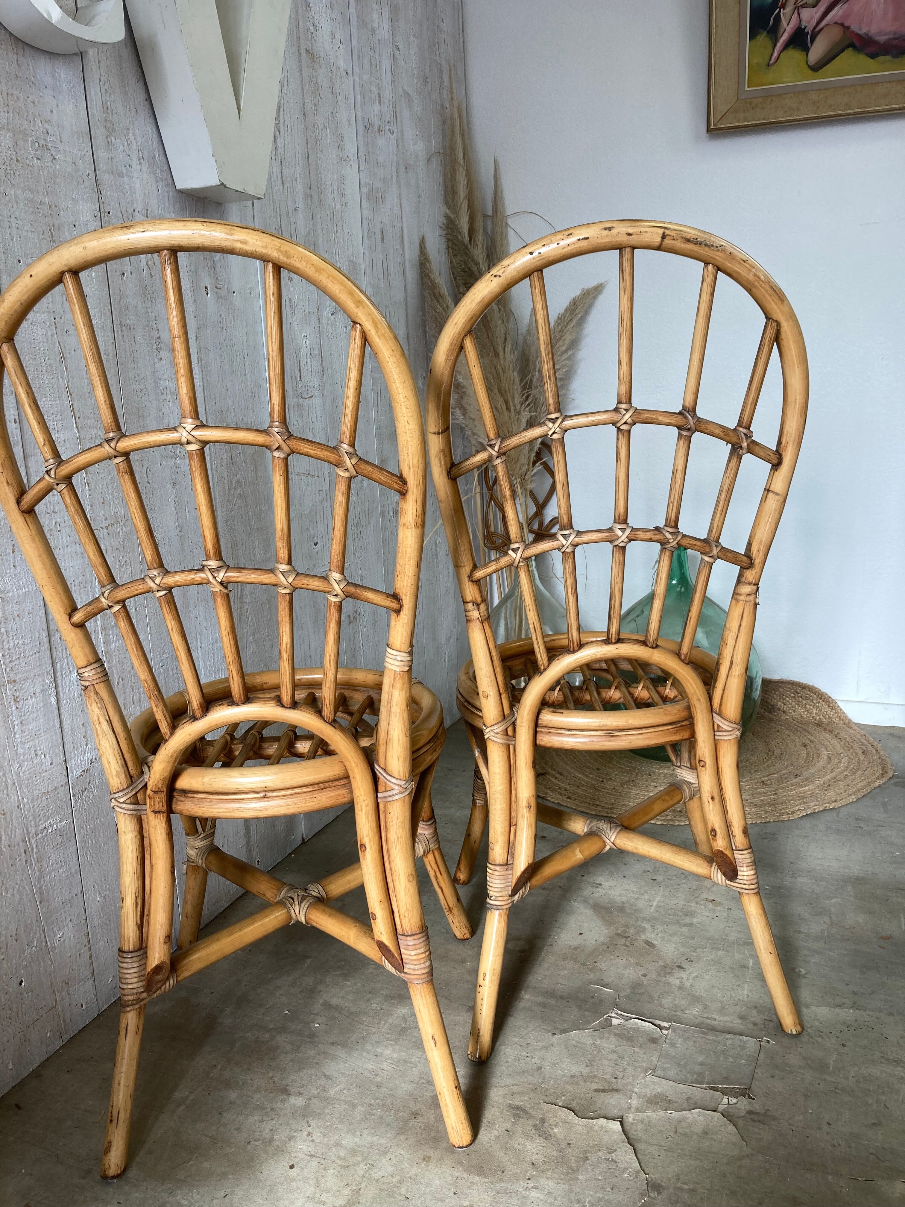 Pair of rattan chairs