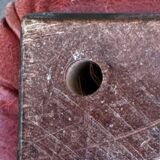 Set of sofas, red leather, 1980s reissue