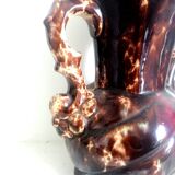 Ceramic vases decorated tortoiseshell, Vallauris style