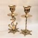 Pair of gilded brass candlesticks