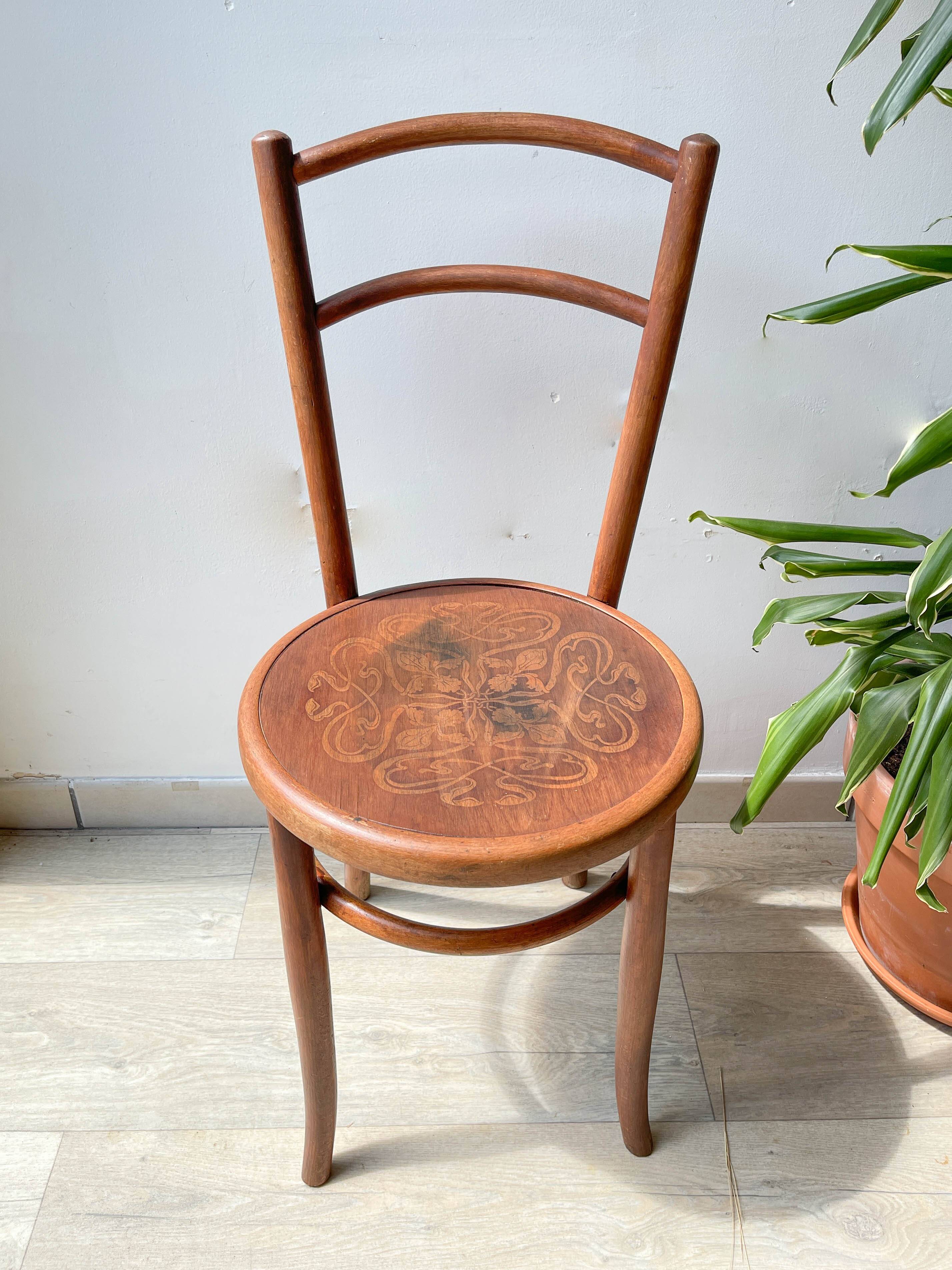 Fischel bistro chair engraved 1920