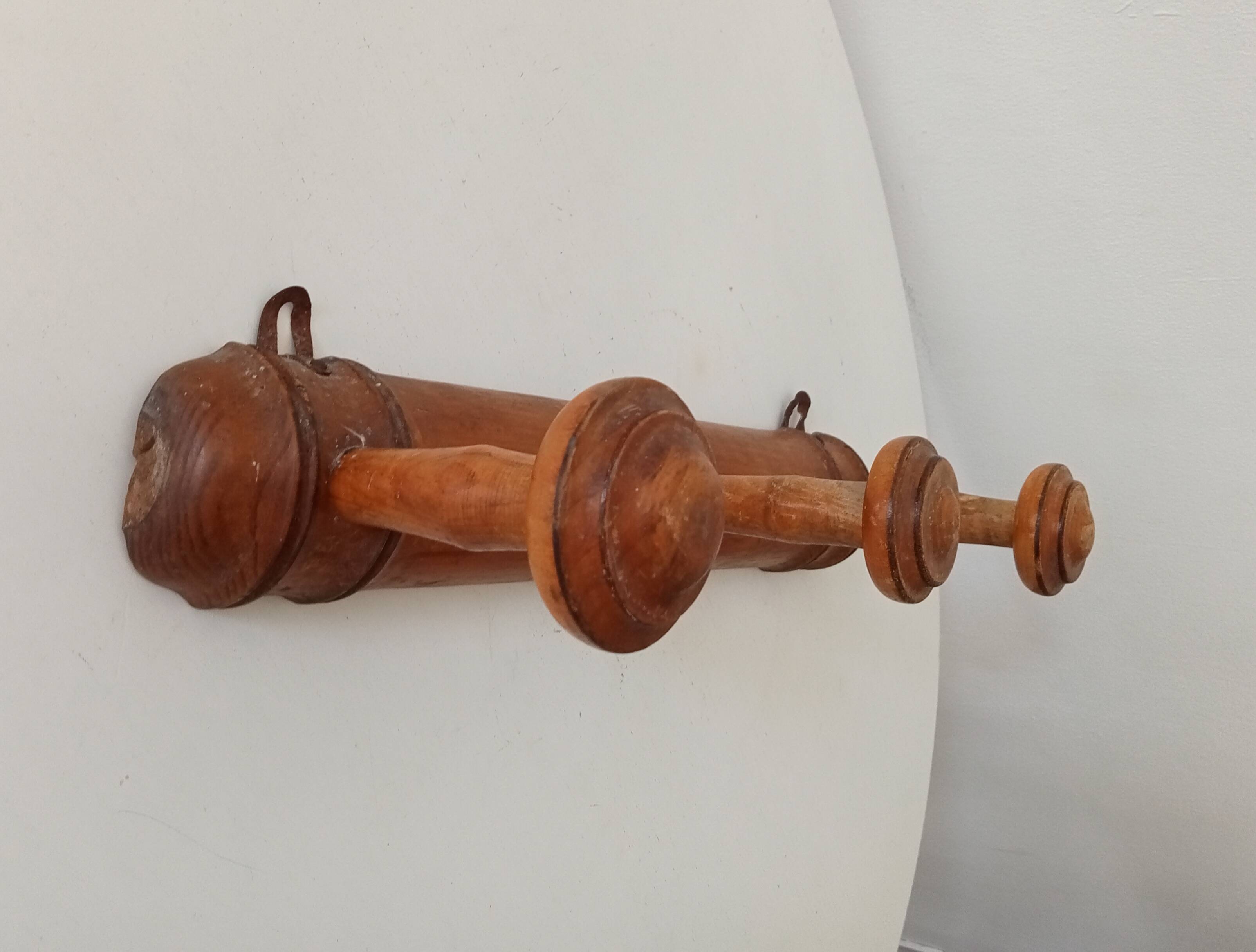 Vintage popular art coat rack from the 1950s
