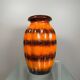 Large West Germany orange ceramic vase from the 60s