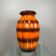 Large West Germany orange ceramic vase from the 60s