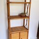 Vintage bamboo wicker shelf