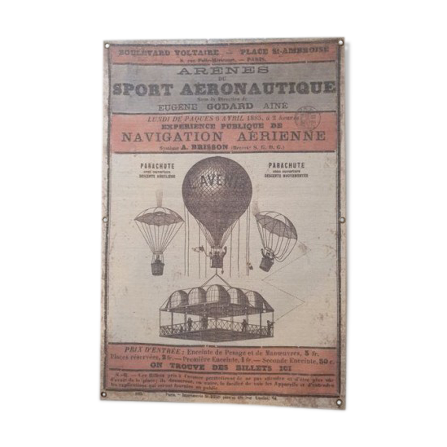 Poster balloon balloon fabrics sports aeronautical wall decoration