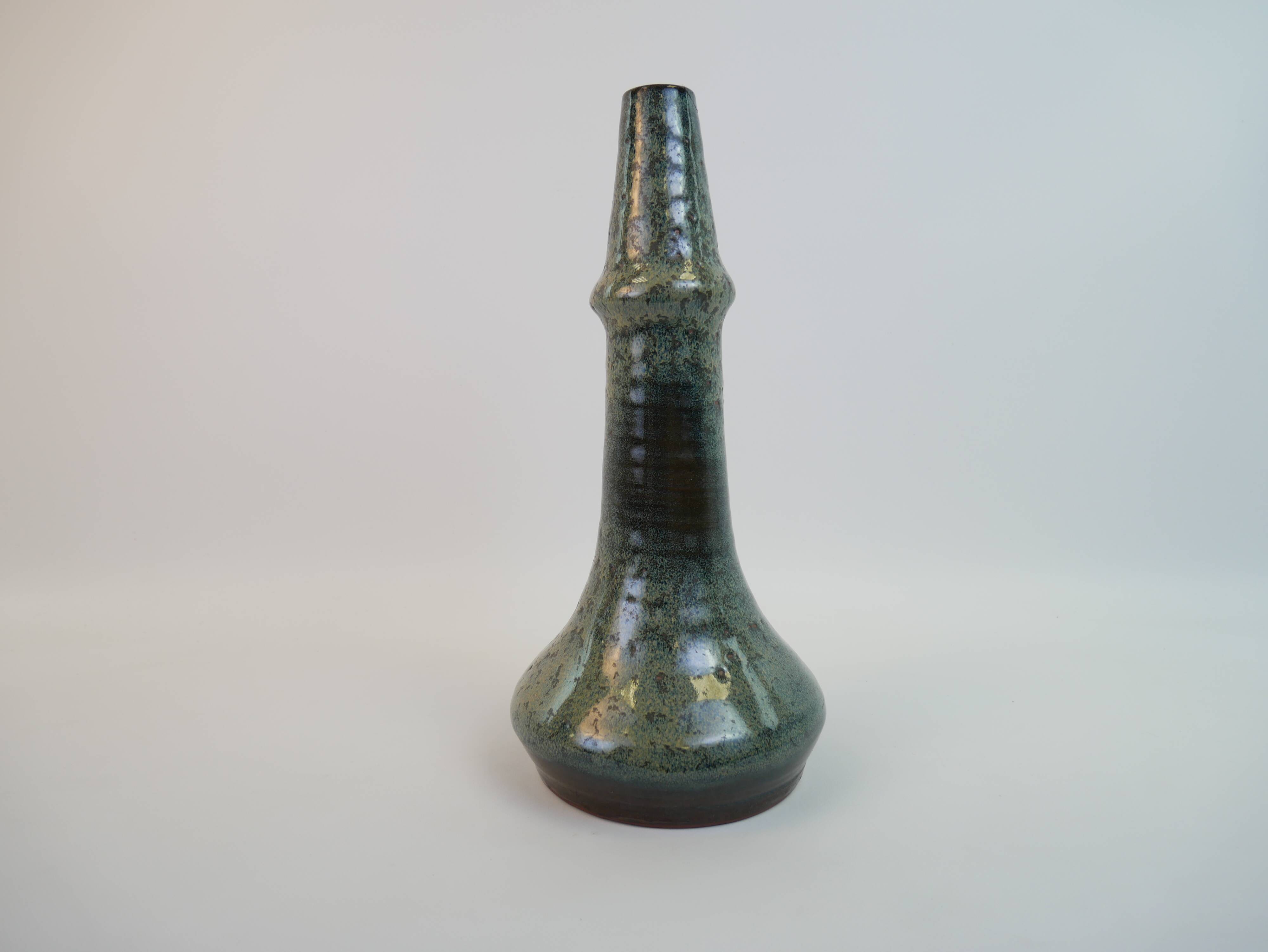 Large sea green ceramic lamp base