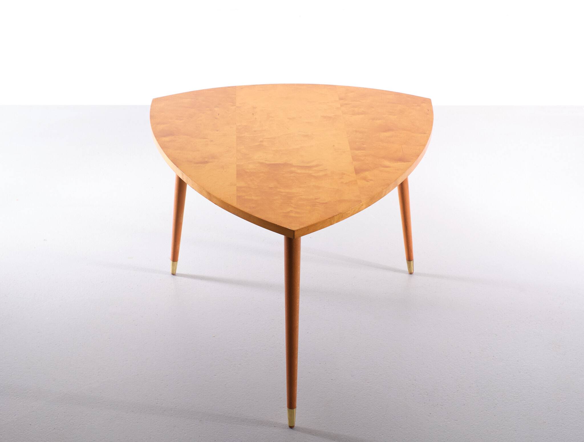 1950s Holland Maple Wood Triangle Coffee Table