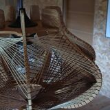 Scandinavian wooden and wire suspension, years