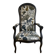 Vintage Napoleon style armchair in plant fabric