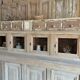Old wooden grocery store cabinet, display cases and drawers