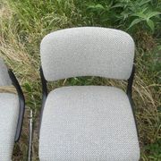 Lot de deux chauffeuses tweed années 70