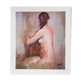Tobella, " Nu assis " sérigraphie signée