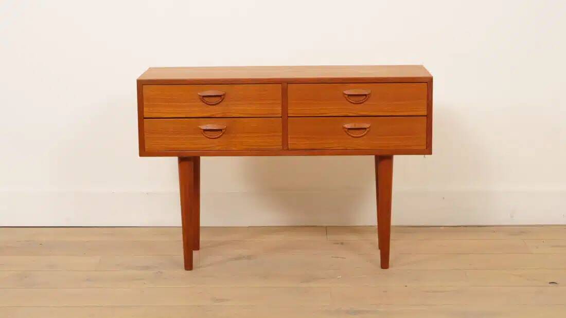 Commode vintage | Kai Kristiansen | Design danois | Teck | Moderne du milieu du siècle