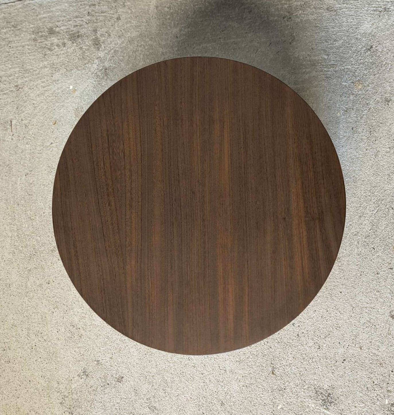 Vintage fabric and teak side table.