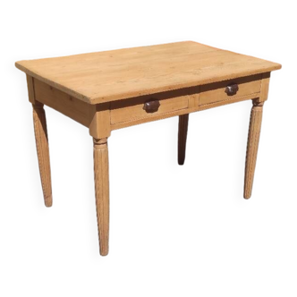 Farmhouse table 110x69 4 people fir bistro with shell handles