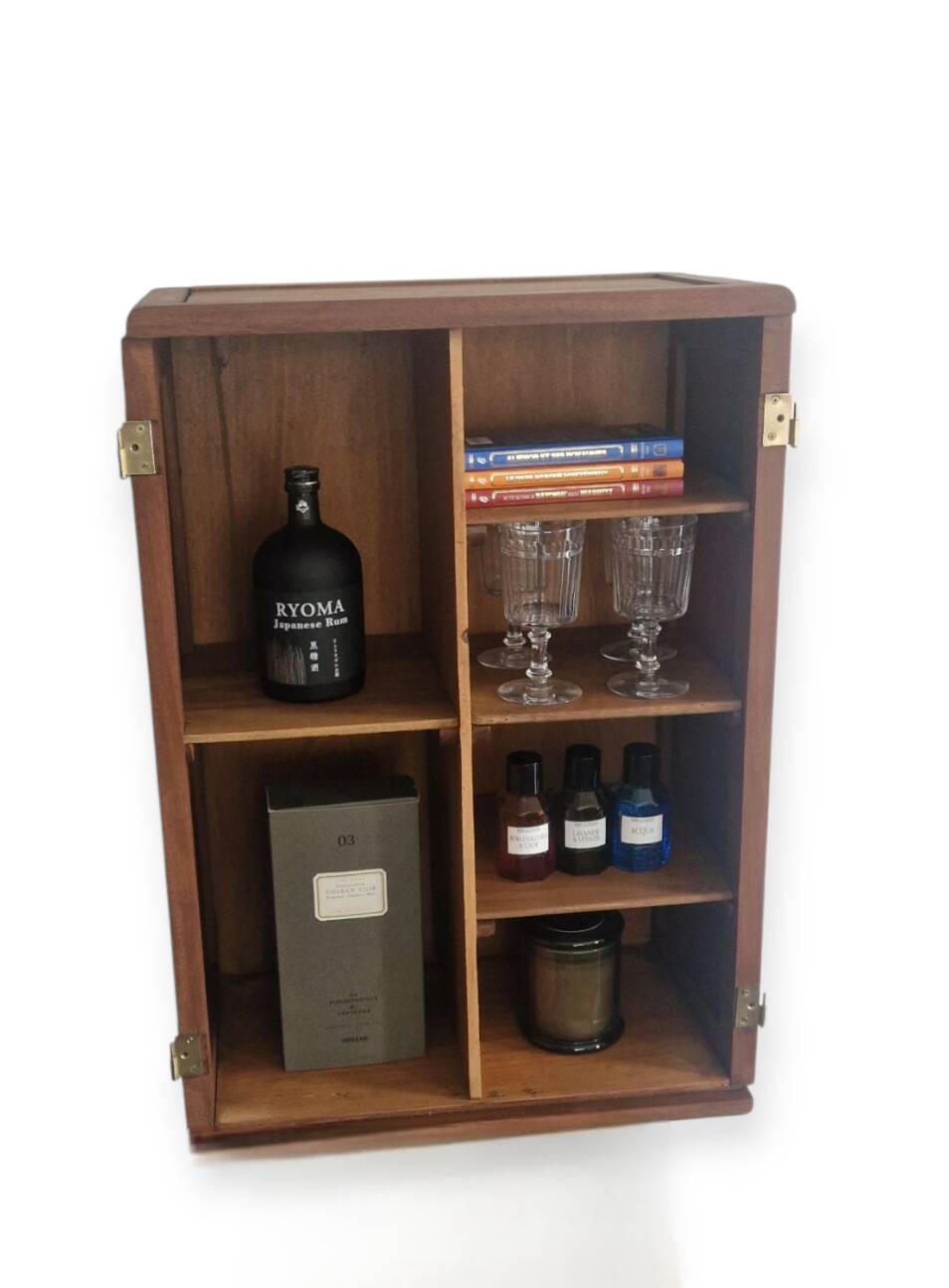 1950s handcrafted cabinet - Solid mahogany wood - Unique piece