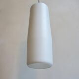 Suspension vintage "Tube" opaline blanche