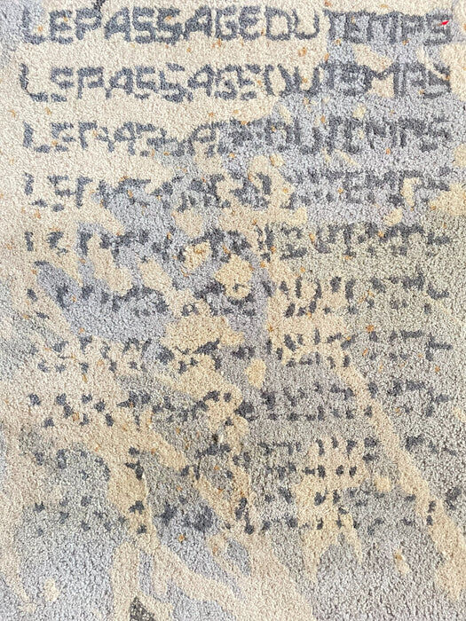 Bernard Quentin The Passage of Time hand-tufted wool art tapestry France 1998