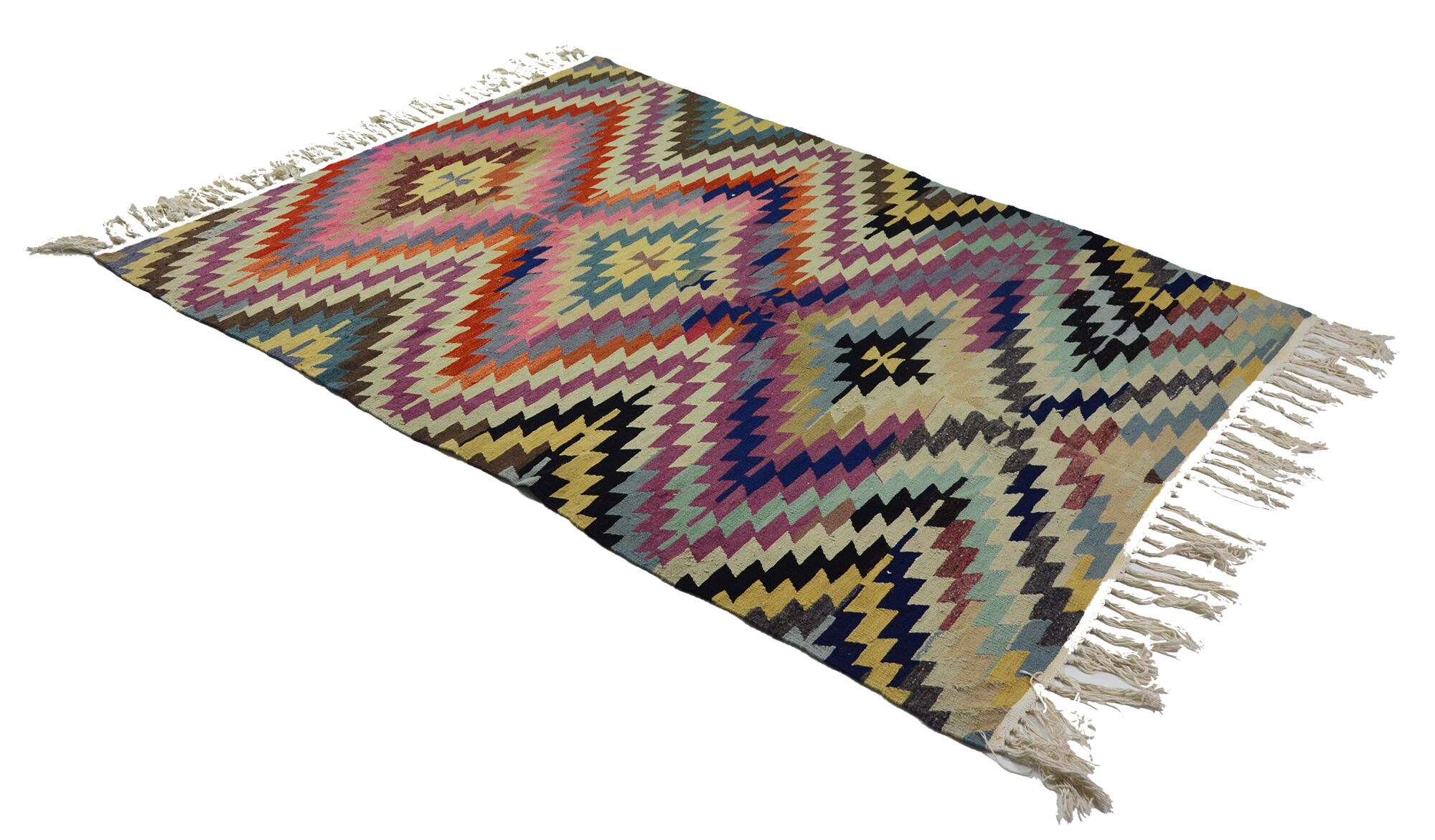 Anatolian handmade kilim rug 240 cm x 169 cm