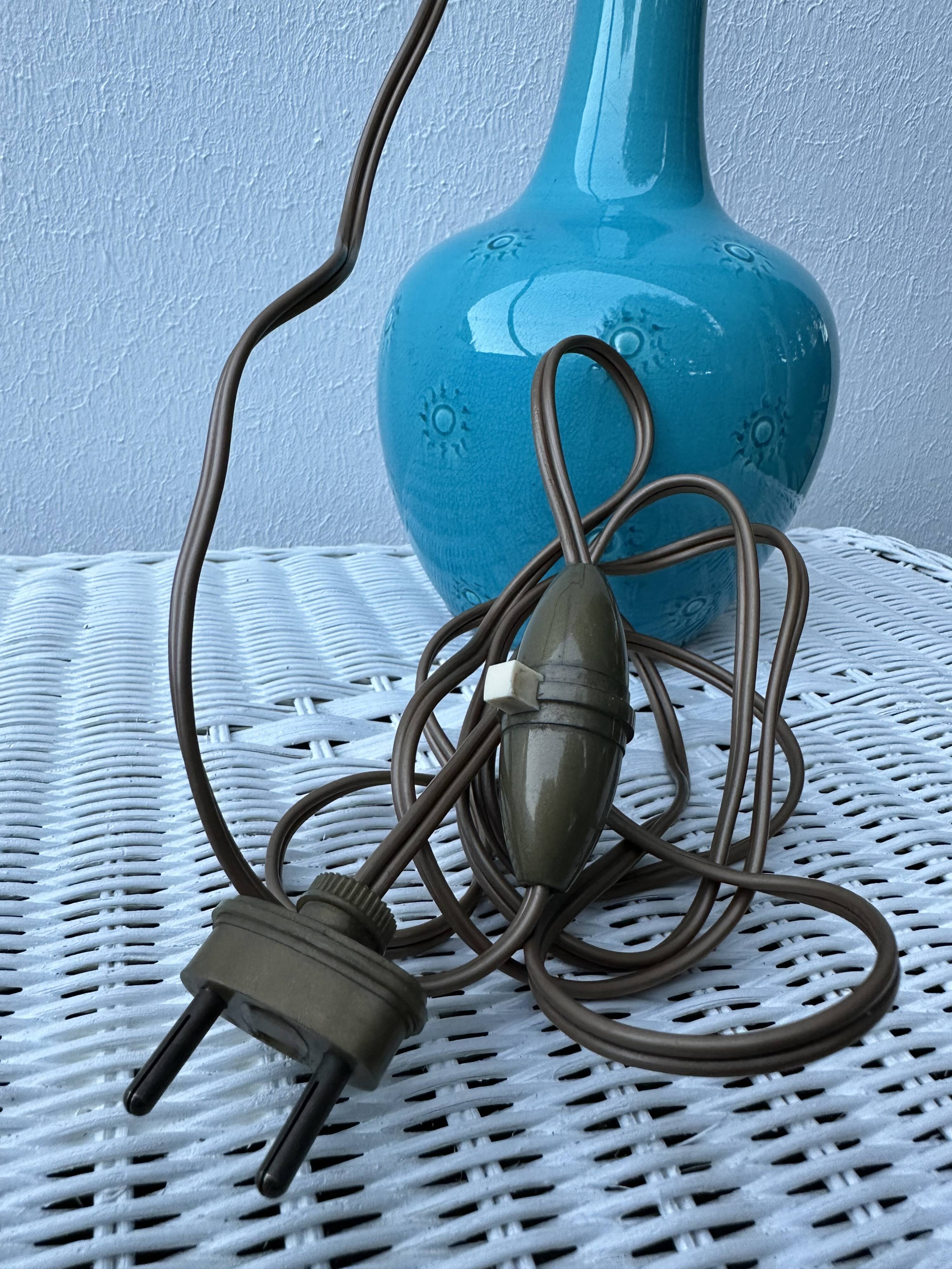 English ceramic lamp base Burmantofts Pottery England, 1880