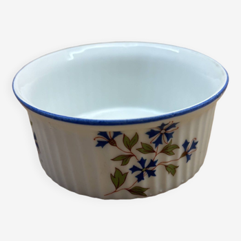 Ramekin with blue flower pattern