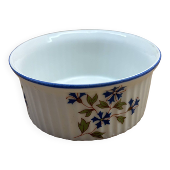 Ramekin with blue flower pattern