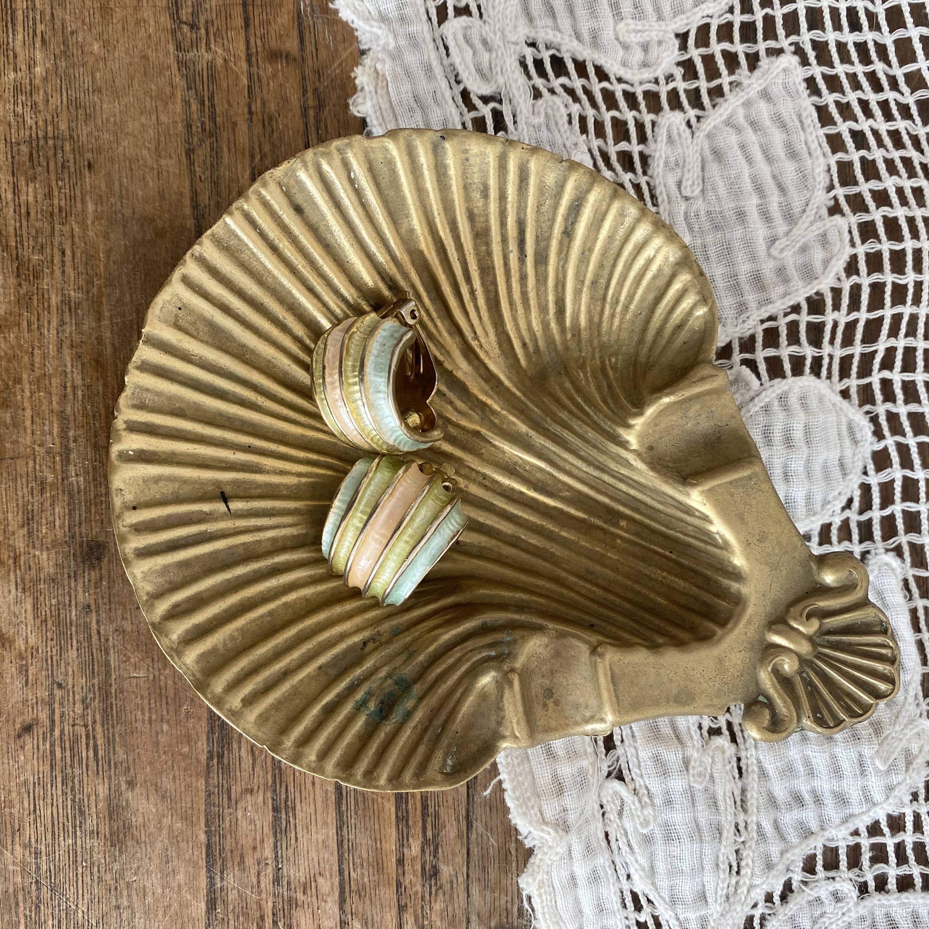 Cendrier en laiton coquillage, coquille St Jacques