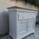Buffet style Louis-Philippe in cherry wood – pearl grey & natural wood.