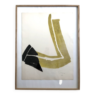 Pierre TAL-COAT : Lithographie originale signée au crayon Penchée II, 1970