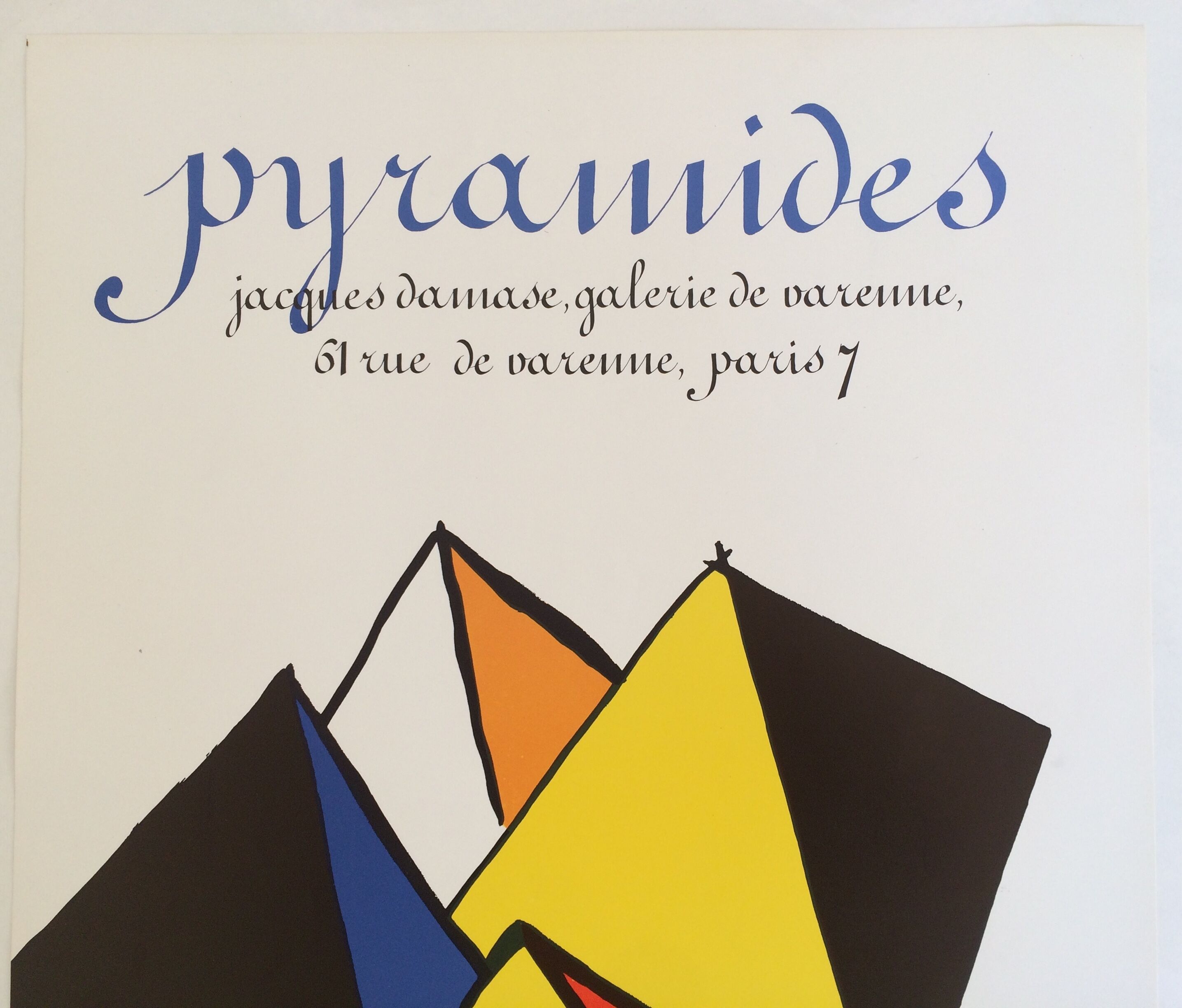 Alexander CALDER, Galerie Jacques Damas, Pyramides, 1980. Original exhibition poster