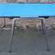 Blue formica set Jafae and its 4 vintage chairs, 70s