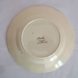 Set of 6 flat plates Sarreguemines