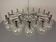 Large chromed spider Sputnik lamp with 24 hand-blown ice glass balls from Ott International, Germany, 1960s.