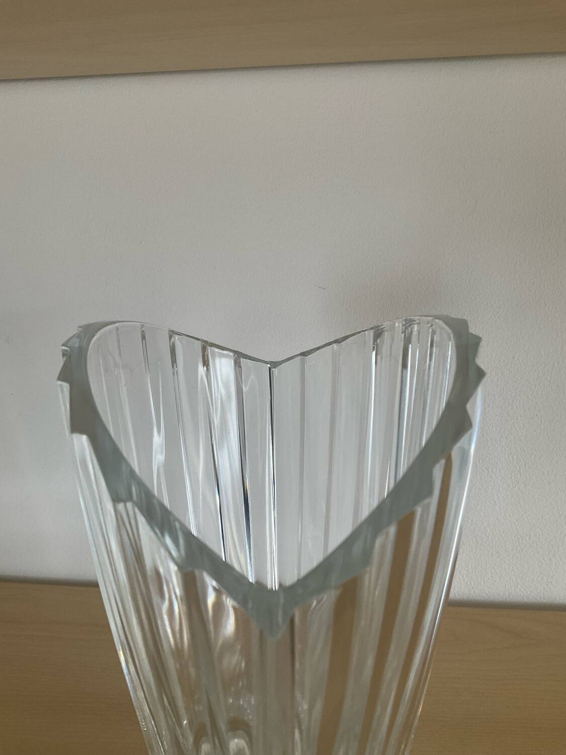 Vintage crystal fan vase