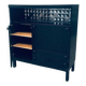 Brutalist Black Ebonised Dry Bar Cabinet, Belgium, 1970s