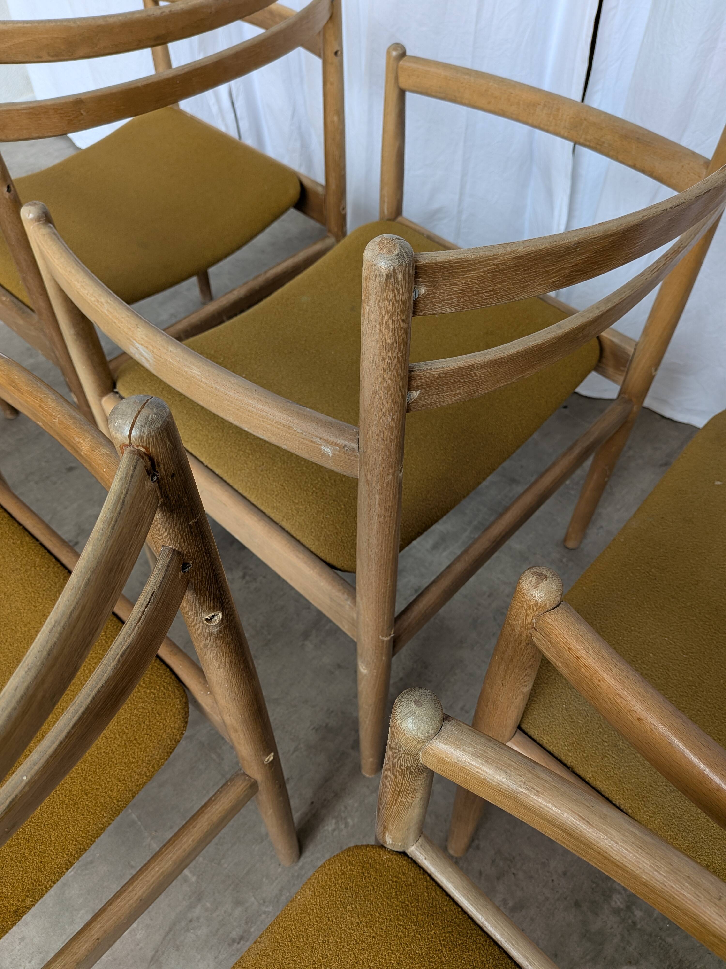 Set of 6 Mid Century STOL Kamnik Armchairs / Yugoslav Vintage Dining Chair