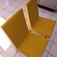 Pair of yellow chairs skaï yellow 60s